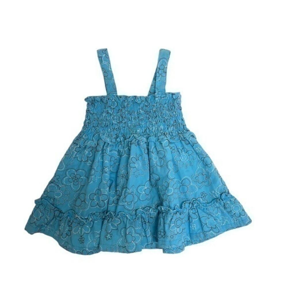 Blue Smocked Tank Top Girls Size 2T